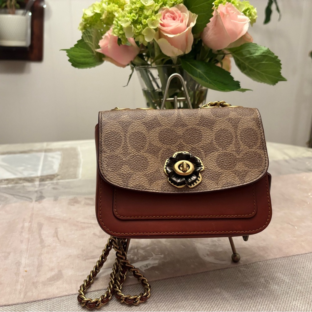 Coach Madison signature coated Canvas, mini shoulder bag.